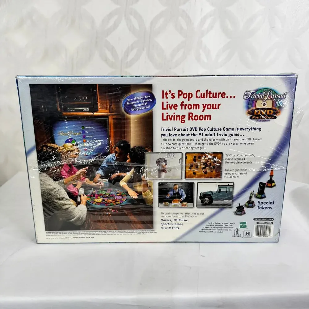 Trivial Pursuit DVD Pop Culture Board Game‎ Parker Brothers 2003  Factory Sealed